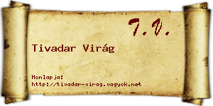 Tivadar Virág névjegykártya
